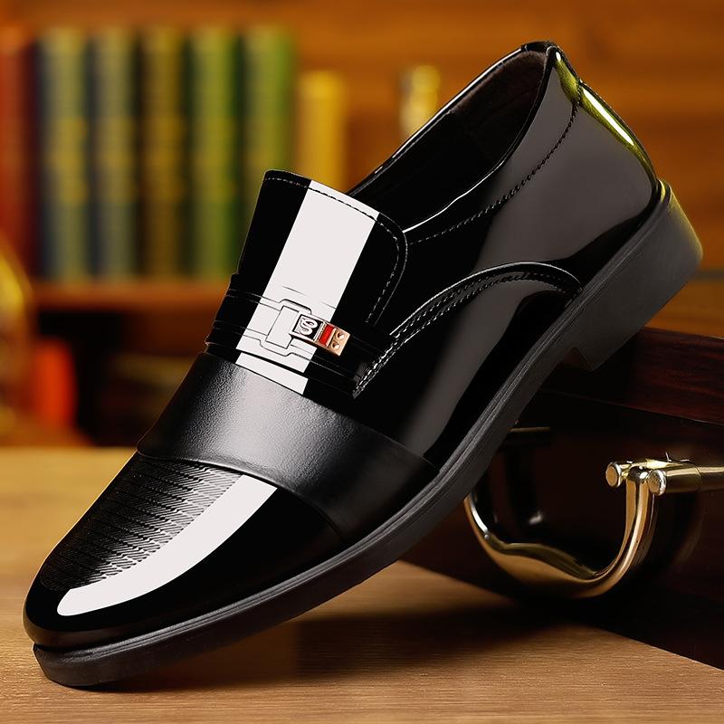 A Piece of Men's Business Casual Fashion Pointed-toed Casual Shoes Dress Leather Shoes