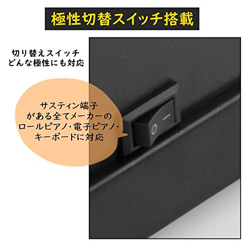 Longeye Digital Piano Damper Pedal, Foot Pedal, Sustain Pedal, Polarity Switchable, 3.5mm to 6.35mm Adapter Included