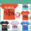 Vibrant Children's Roblox Game Print Short Sleeve Youth Boys Round Neck Casual T-shirt