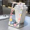 Border Colorful Flower Phone Case For Iphone 17 Air 16 16e 17e 15 Plus 14 13 12 11 Pro Max Lightweight Trendy Unique Clear Cover