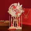 Double-Sided Round Wedding Fan Bridal DIY Kit - Happy Fan for Xiuhe Dress Wedding Gift