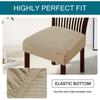 Jacquard Chair Seat Cover Elastic Chair Slipcovers for Home Banquet Dining Room Solid Color Removable Washable Chair Covers