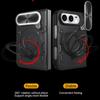 CD Texture Sliding Camshield Magnetic Holder Phone Case For iPhone Duo, TPU PC Shockproof Lens Protective Cover