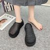 Fashion Fashion Casual Women Shoes Summer New Round Toe Flat Shoes Thick Soled Non Slip Women's Slippers Comfor Simple Women's Sandals