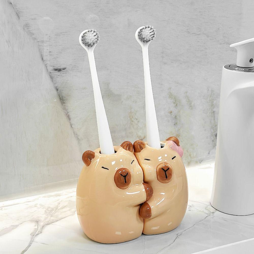 Ceramic Couple Toothbrush Rack Creative Electric Toothbrush Stand  Valentine's Day Gift