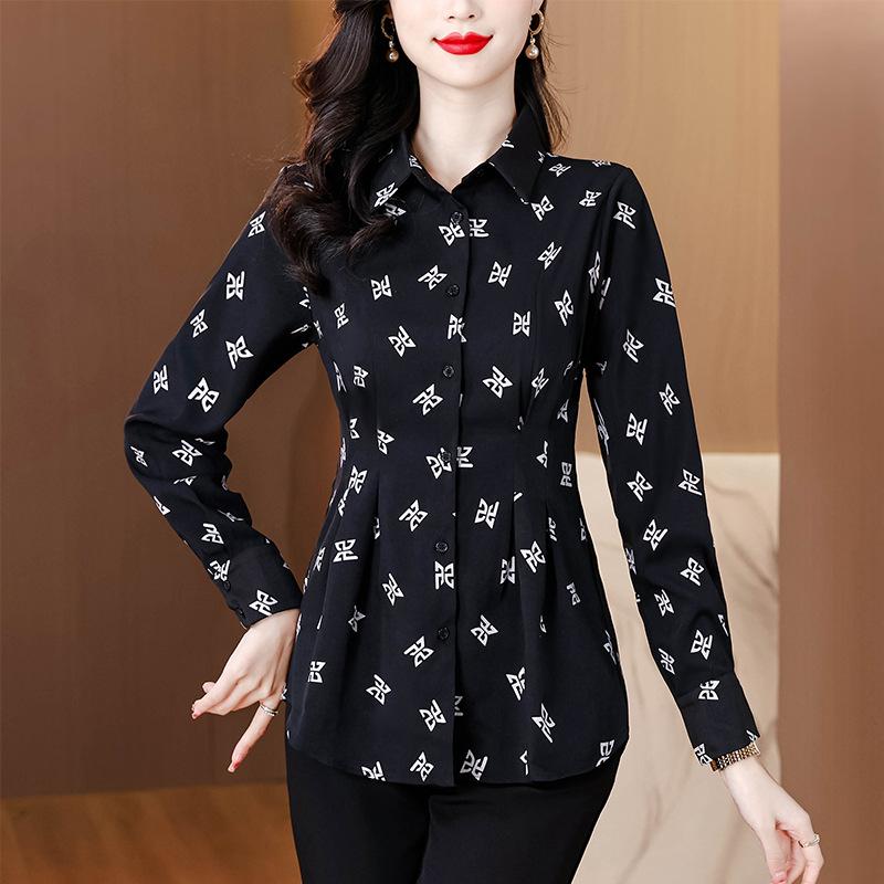 

Весенний дизайн, уникальный, обтягивающий талию и простой топ для похудения с воротником-поло Niche 3XL чёрный