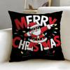 Christmas theme Merry Christmas Cushion Cover Soft  EasyWash Pillow Case  Versatile for Couch Bed Travel and Office