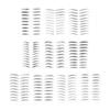 10 Sheets Waterproof Eyebrow Stickers Disposable Temporary Brow False Eyebrows Sticker Set (Black)