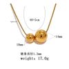 Hot Selling Fashionable and Simple Love Pendant Necklace Stainless Steel Jewelry Size Ball Gold Color Pendant Necklace for Women