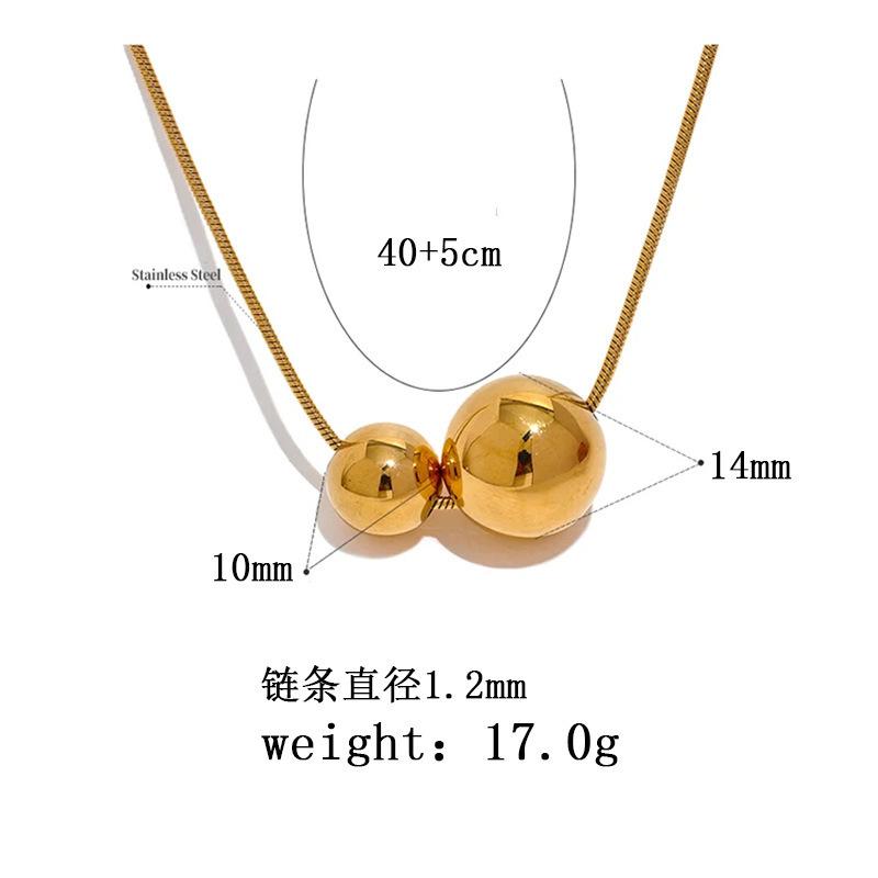 Hot Selling Fashionable and Simple Love Pendant Necklace Stainless Steel Jewelry Size Ball Gold Color Pendant Necklace for Women