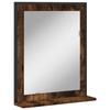 VidaXL Miroir de Salle de Bain avec Étagère, Miroir de Maquillage, Miroir Coméstique, Miroir de Courtoisie, Moderne, Chêne 842418