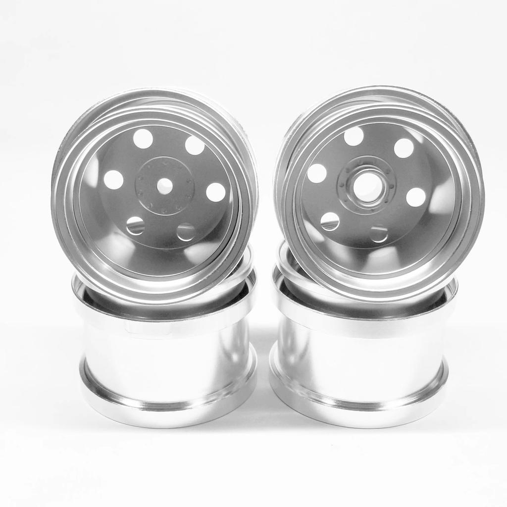 Kingfly Ultra-Lightweight Aluminum Alloy Wheel Frames for Tamiya Mid Blackfoot/Monster Beetle (Front Rim/Rear Wheel) - Set of 4