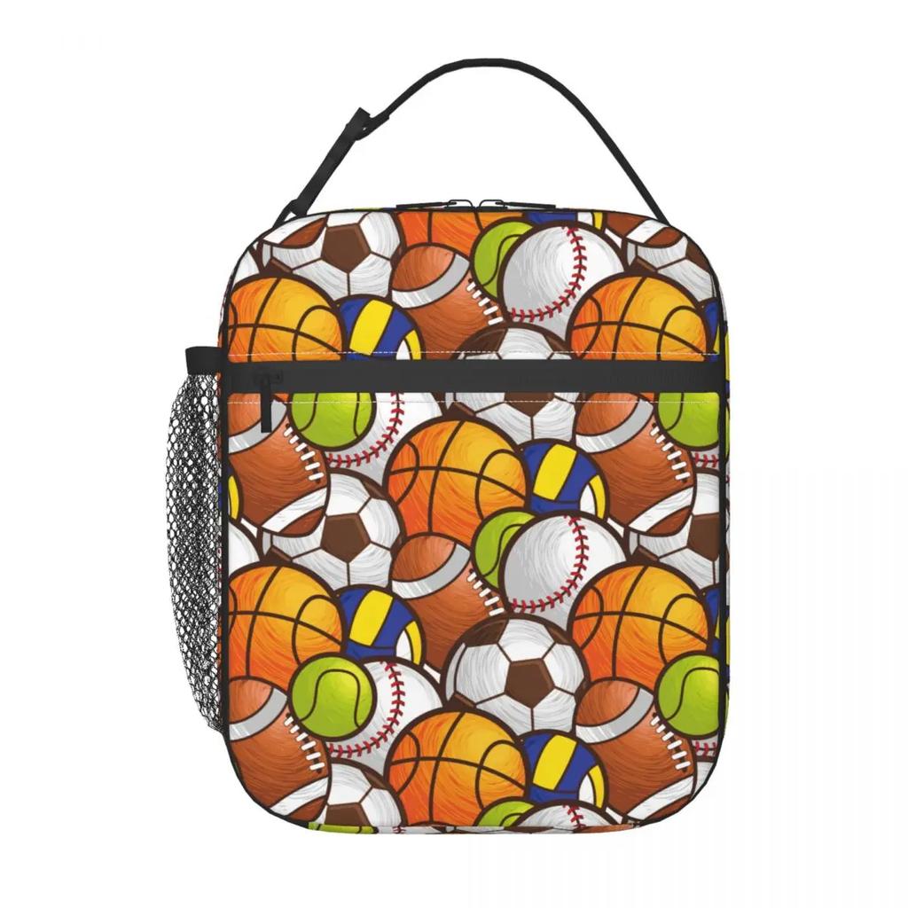 Sport Baseketball Merch Isolierte Lunchtasche für Schule Baseballball Lebensmittelbehälter Tragbare Kühltasche Thermische Lunchboxen