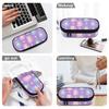 Large Capacity Pencil Case Lightweight 300D Polyester Smooth Zipper with Main Compartment Mesh Pocket and Pen Slots for Students