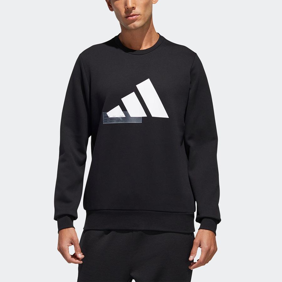 Adidas Ultraboost GFX Sweatshirt With Geometric Pattern And Regular Sleeves Men Sweatshirt Black GF3997