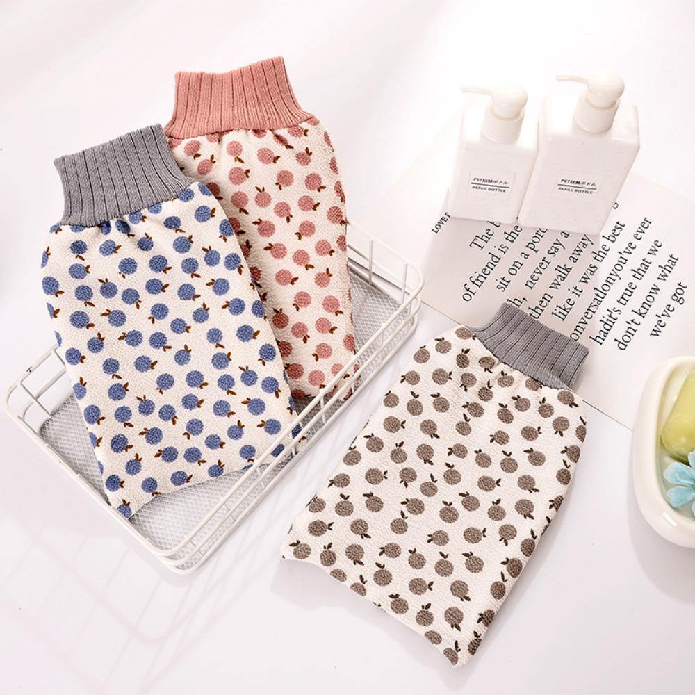2PCS Thicken Double-sided Rubbing Back Gloves Delicate Rubbing Exfoliator Shower Brush Home