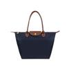 (Navy Blue, L) Womens Handbag Shoulder Foldable Shopper Bag Sports Fitness Shopping Gift Bag