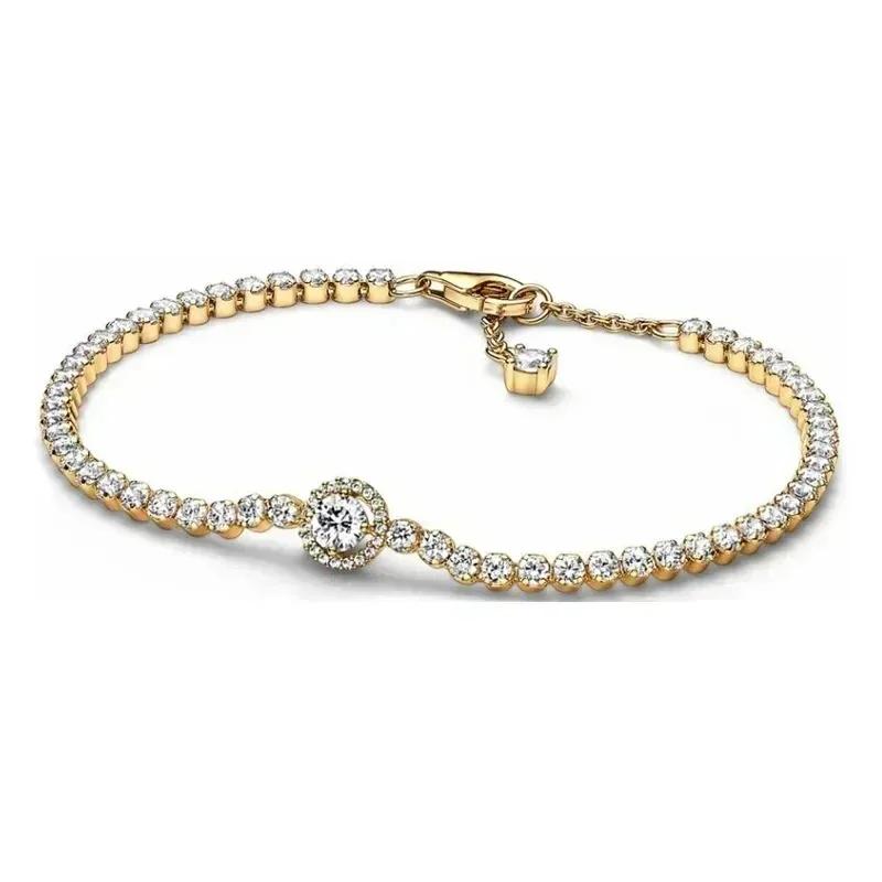 New 925 silver tennis bracelet sparkling crystal luxury women jewelry zircon water bracelet wedding gift