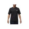 Jordan Solid Color Crew Neck Casual Pullover Short Sleeve Drop Shoulder T-Shirt Men Tops Black FN5983-010