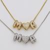 Full Of Zircon Bubbles 26 English Letter Names White Gold Pendant Necklace Female Collarbone Chain