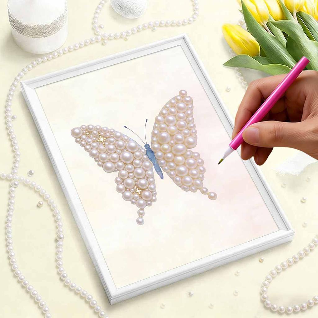 Pearl Painting Kit Spotted Butterfly Theme Frameless Handicraft DIY Bedroom Decoration Living Room Wall Art Room Decoration Art Craft Decoration