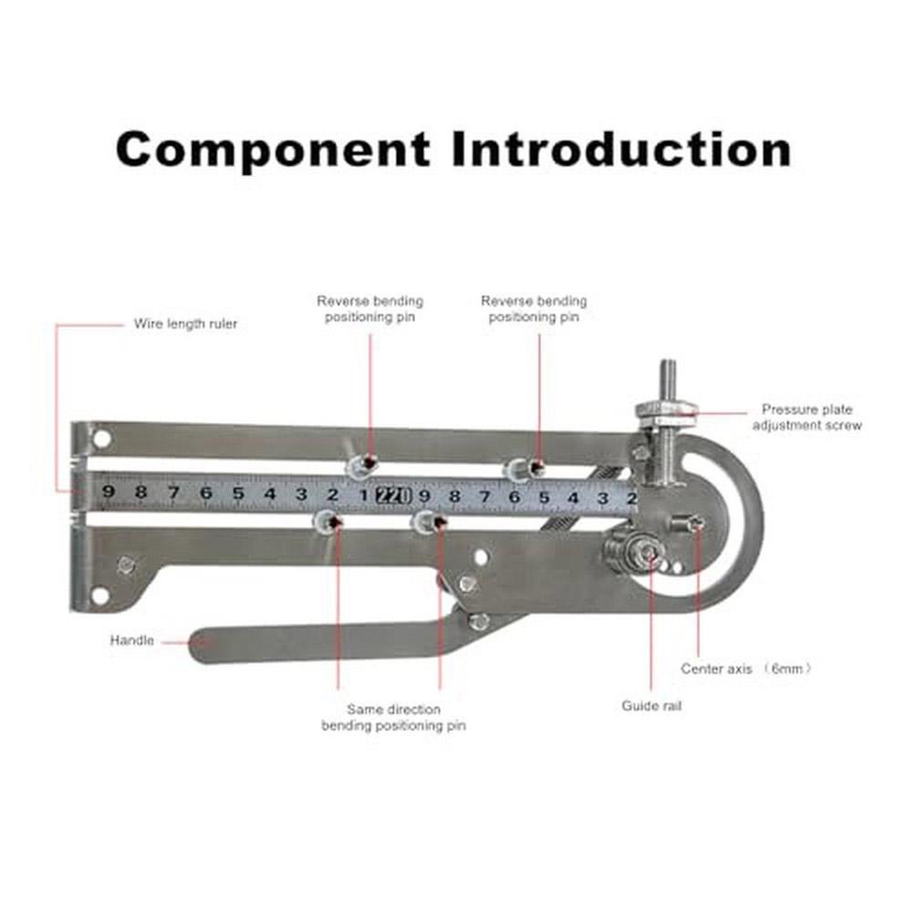 Manual Wire Bender Machine 16.4mm Steel Tool For Electrical Box Breadboard Home Control Panel Wiring Hand Tools