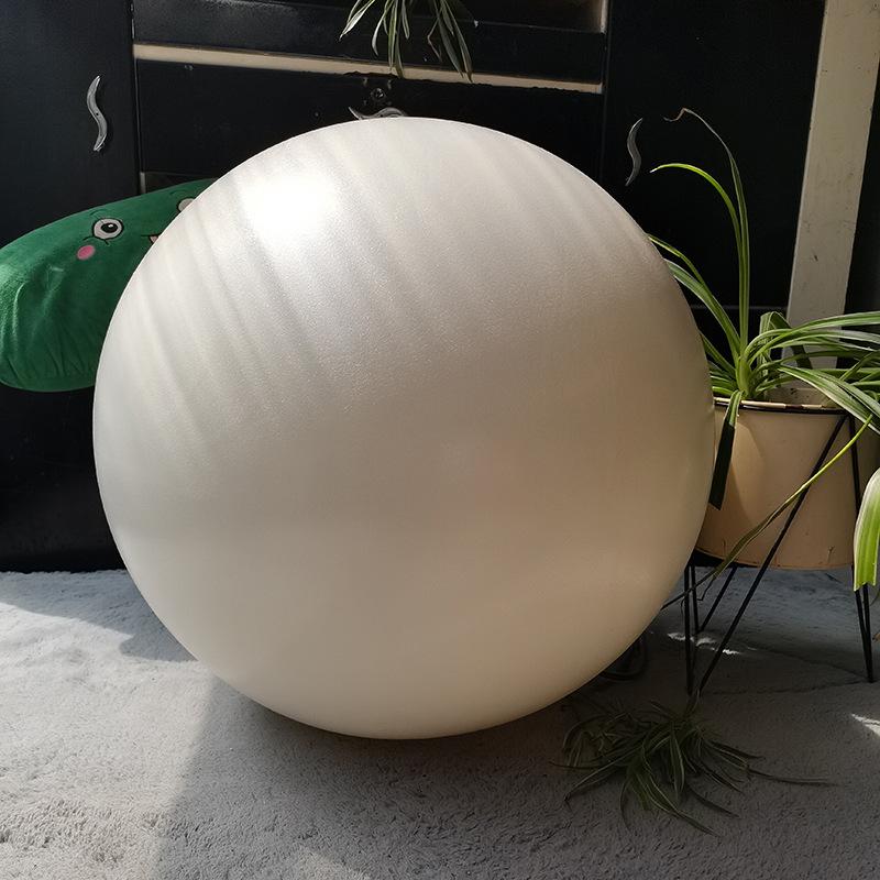 

Explosion-Proof Frosted PVC Inflatable Yoga Ball - Pure White Art Decoration Sphere