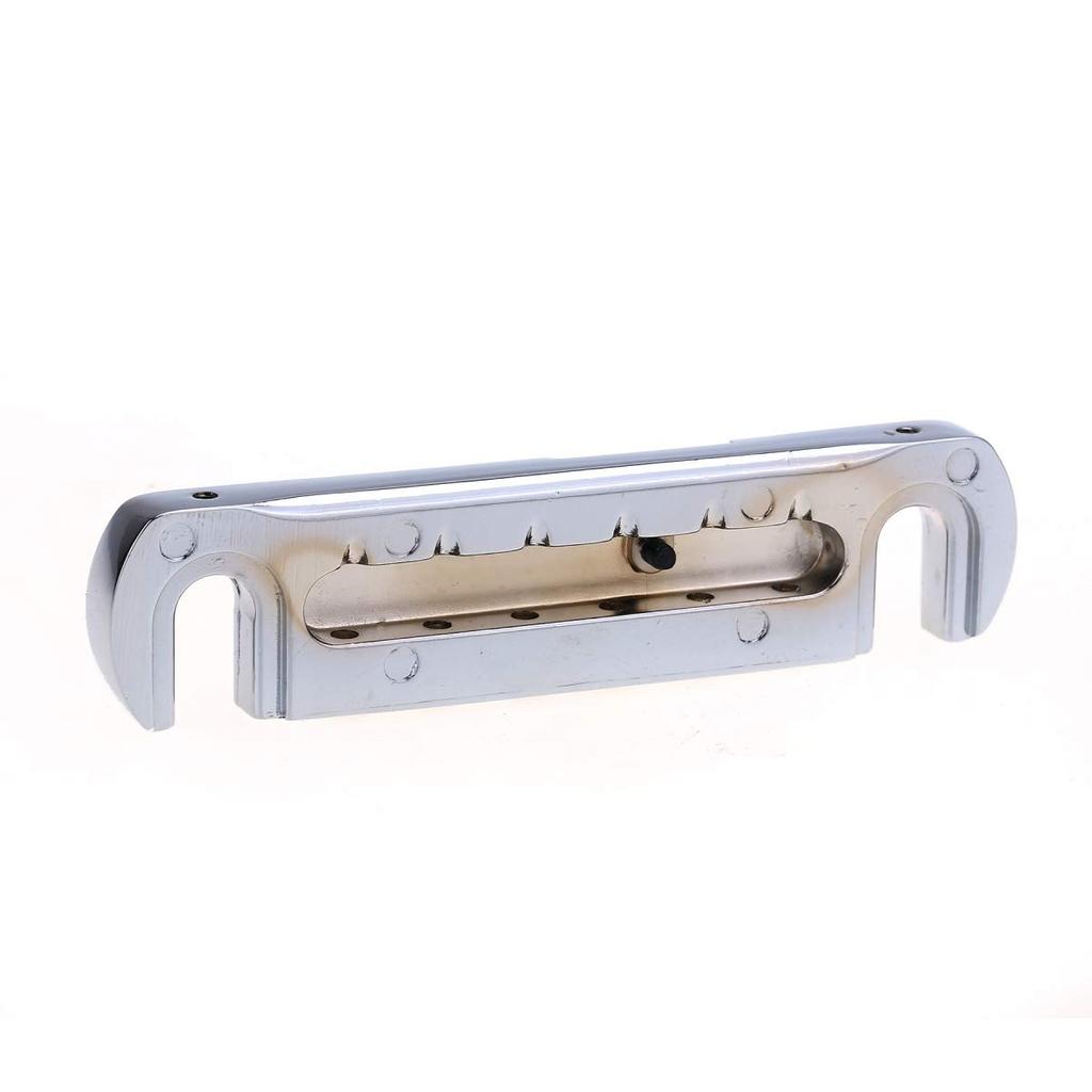 Wilkinson GTB Adjustable Wraparound Bridge/Tailpiece for Les Paul-Style Electric Guitars, Chrome