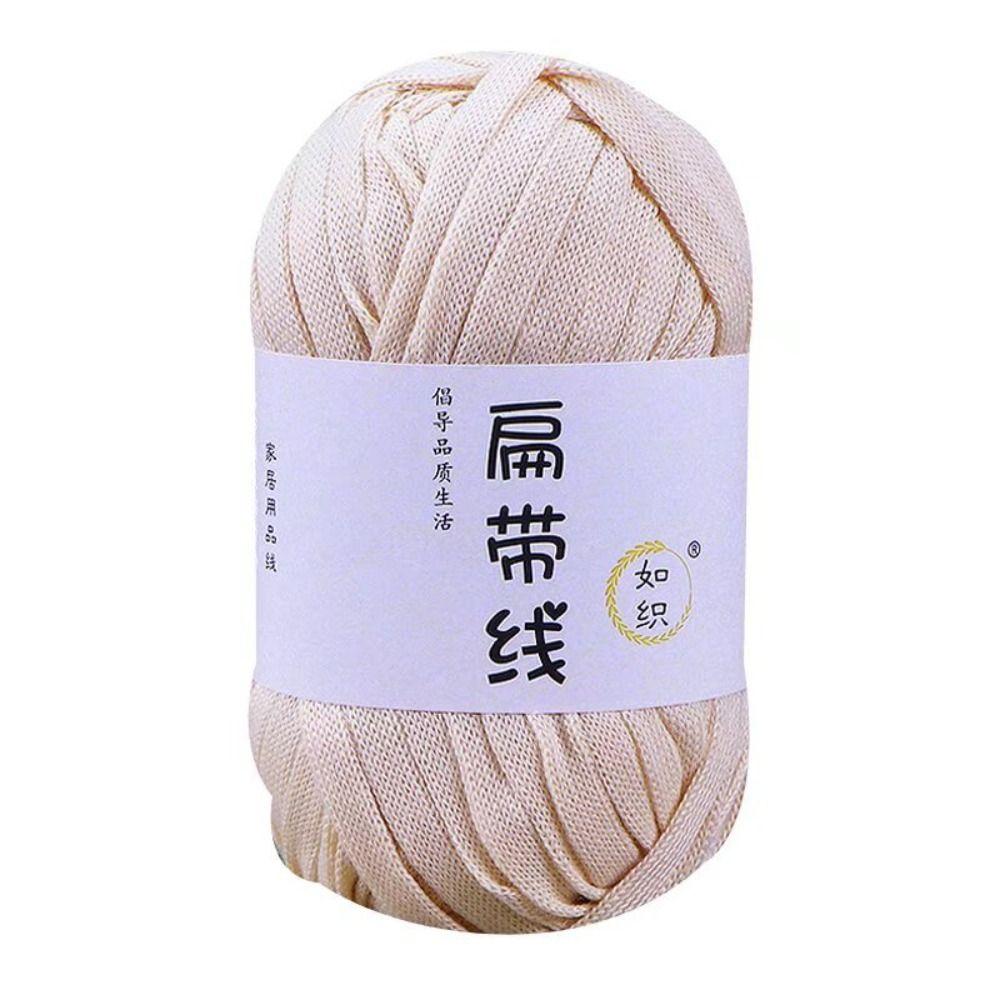 Elastic Flat Thread T-Shirt Yarn 40M Crochet Carpets Yarn Skin-friendy Thick Crochet Yarn  Beginner
