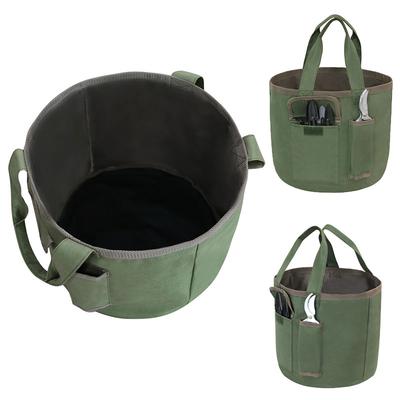 Bolsa organizadora para baldes de ferramentas de jardim, bolsa organizadora de lona durável e à prova d'água para baldes com vários bolsos, bolsa resistente para armazenamento de ferramentas para jardineiros
