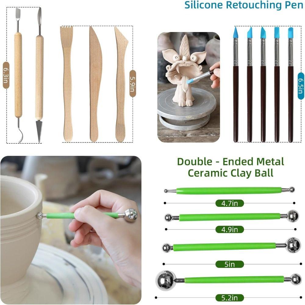 19/25/29Pcs Soft Clay Clay Sculpting Tools Kit DIY Art Pottery Tools for Beginners