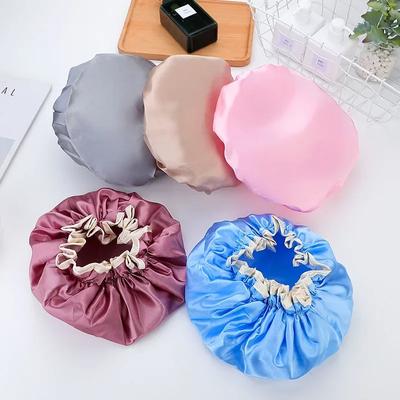 1 Pezzo Cuffia da Doccia donna asciugamano Spessa Doppio Strato Stampa Leopardo Impermeabile Cappello da Bagno Copricapo Doccia Cuffie da Doccia Bagno