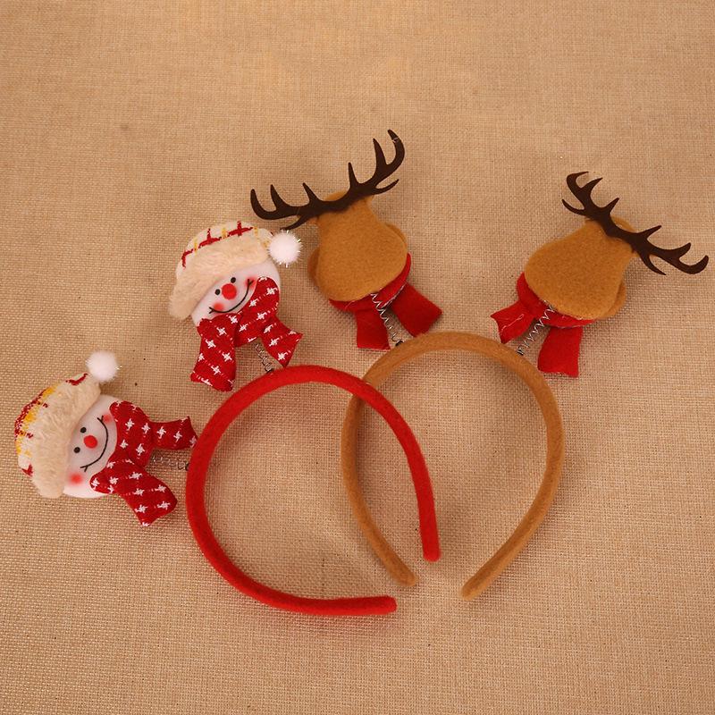 Vintage Plaid Old Man Christmas Headband - Festive Holiday Decorations