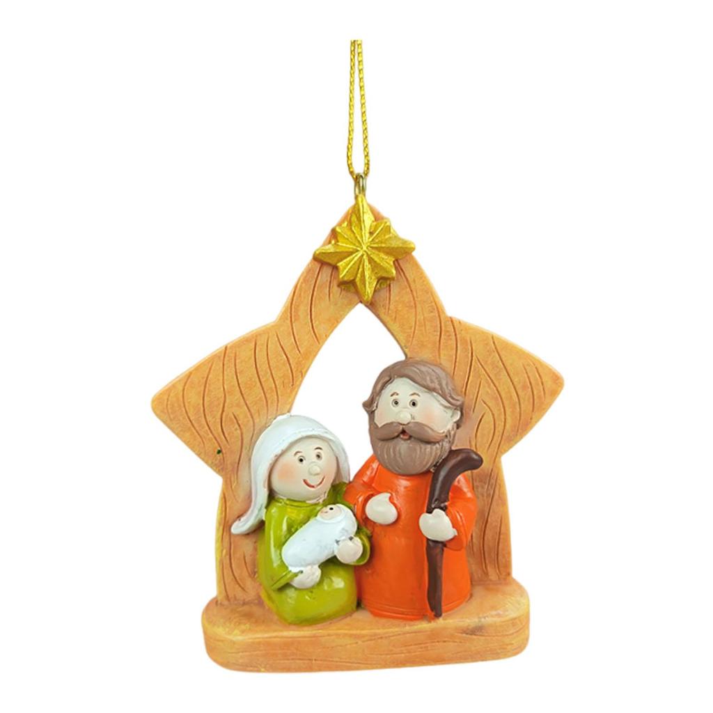 Christmas Nativity Scene Pendant Versatile Accessory Christmas Hanging Ornament for Xmas Home Party Supplies Festival Indoor