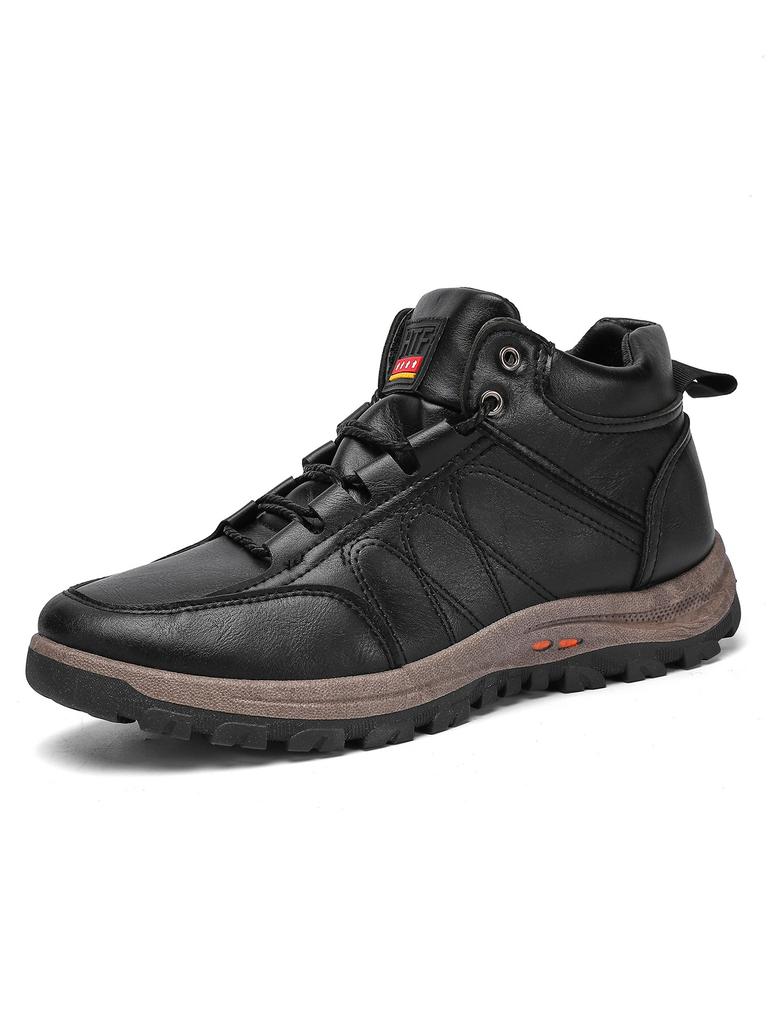 High-top men's shoes mountaineering large-size single shoes flat-soled lace-up trendy men's casual shoes