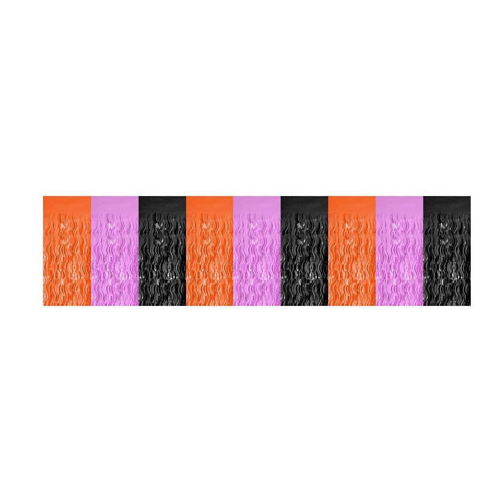 Shiny-metallic Party Table-border Tri-color Wavy Streamers Tinsel Table-skirt  Buffet Station Style 2