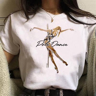 Poledance Tshirt Women Summer Funny Top Girl Anime Manga Clothes