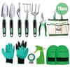 Outils De Jardinage - DEWINNER - Kit De 11 Pièces - Soin Des Plantes - Cadeau De Jardin - Manuel