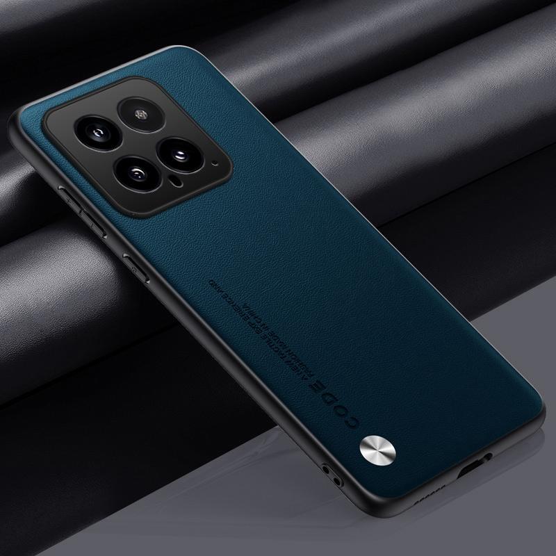 Luxuriöse PU-Lederhülle für Xiaomi Mi 14 Pro Mi14 Rückseite Matte Silikon Vollschutz Handyhülle für Xiaomi 14 Pro Xiaomi14