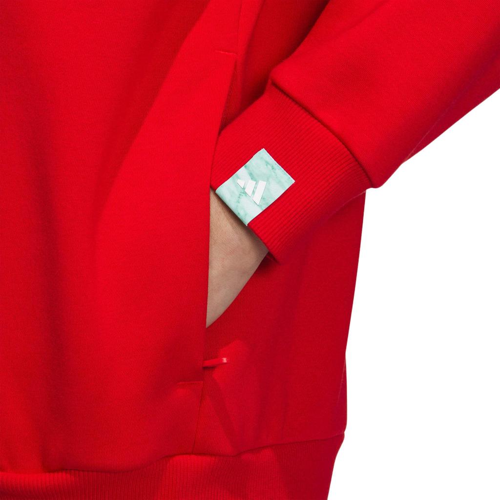 adidas Sudadera Originals FW23 Serie Año del Dragón CNY con Logotipo Estampado de Dragón Tops Unisex Rojo JE3500