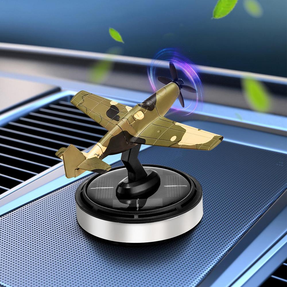 Odorizante auto cu design de avion cu parfum solar, difuzor de ulei pentru aromaterapie solară rotativ, difuzor solar rotativ pentru mașină