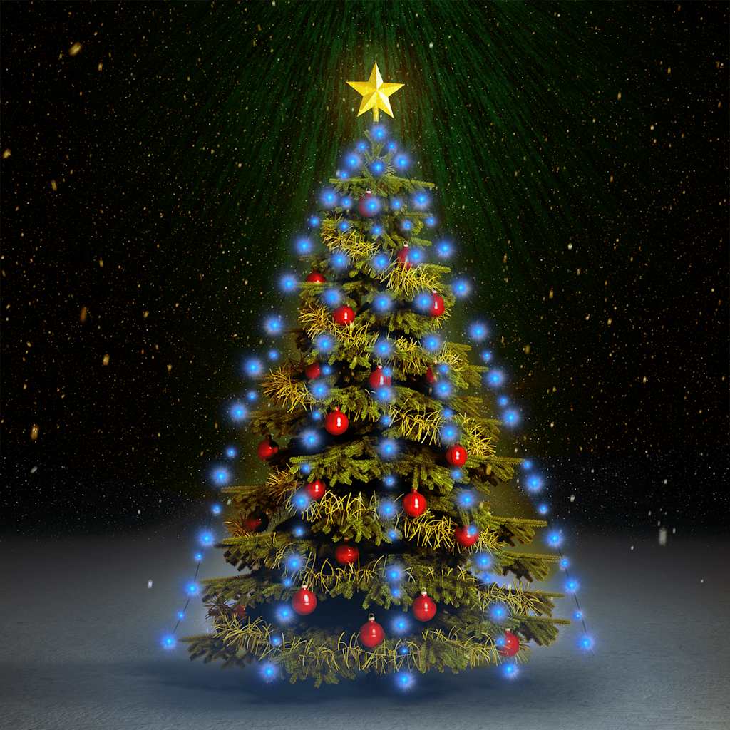 Christmas Tree Light Net with 210 Blue LEDs 210 cm