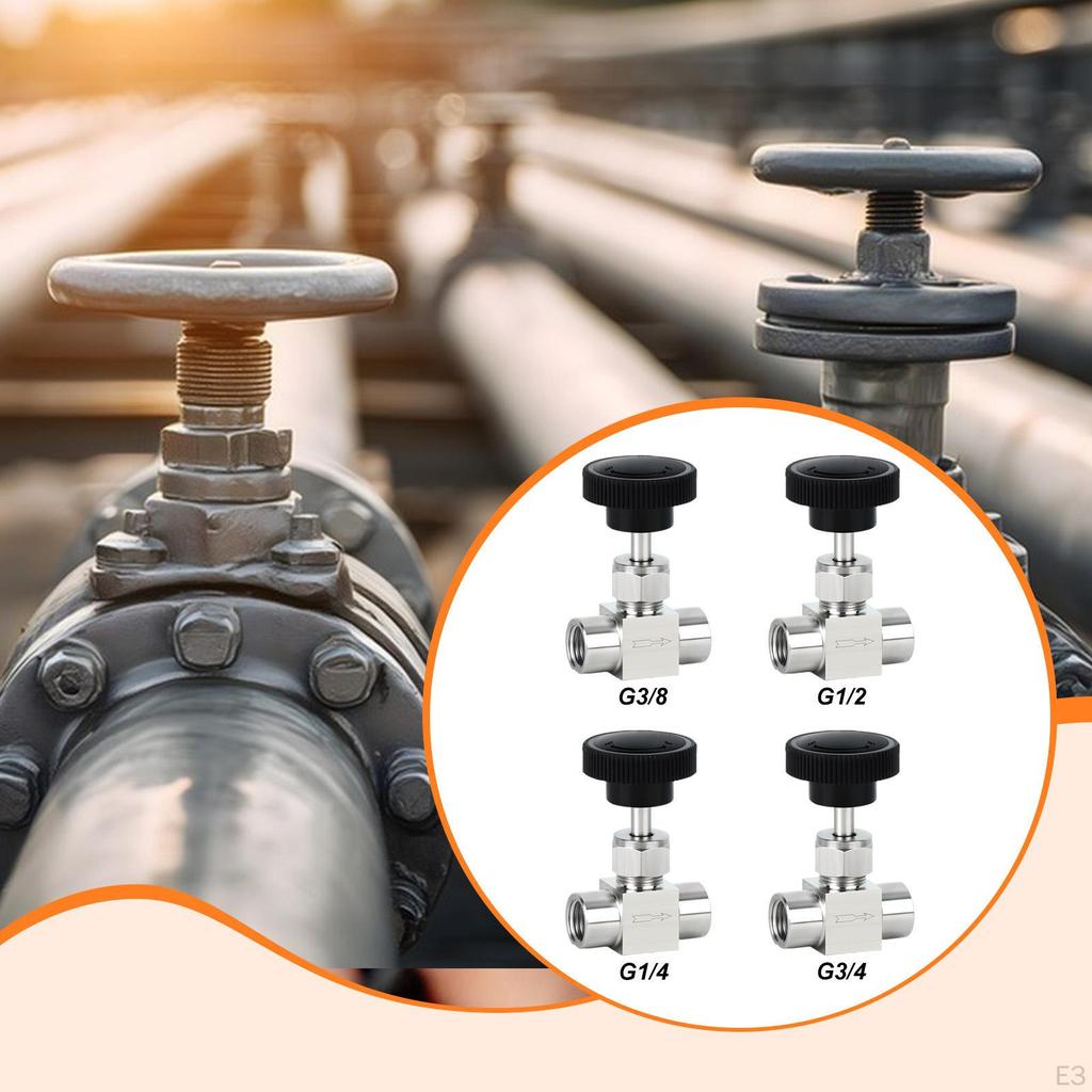 Valvola in Acciaio Inossidabile 304 per Strumenti, Sostituzione ad Alte Prestazioni, Micro-regolazione