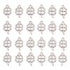 4 Styles Zinc Alloy 4-Petal Small Flower Pendant Beads for DIY Necklaces and Keychains