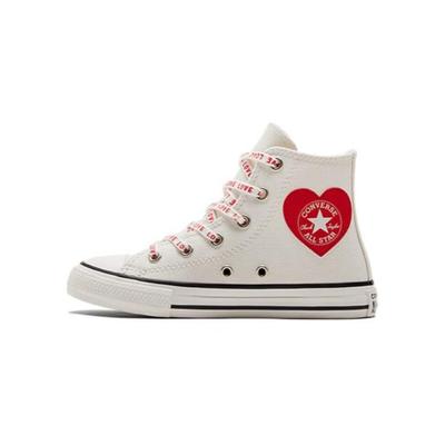 Chuck Taylor All Star Comfortable Casual Durable High-Top Canvas Shoes Baby Sneakers White Red A01580C
