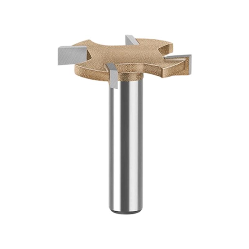

8mm T Slot Shanks Router Bit 4 Flute Accuracy Blade Heavy Duty Steel For Cabinetry And Decorative Carving