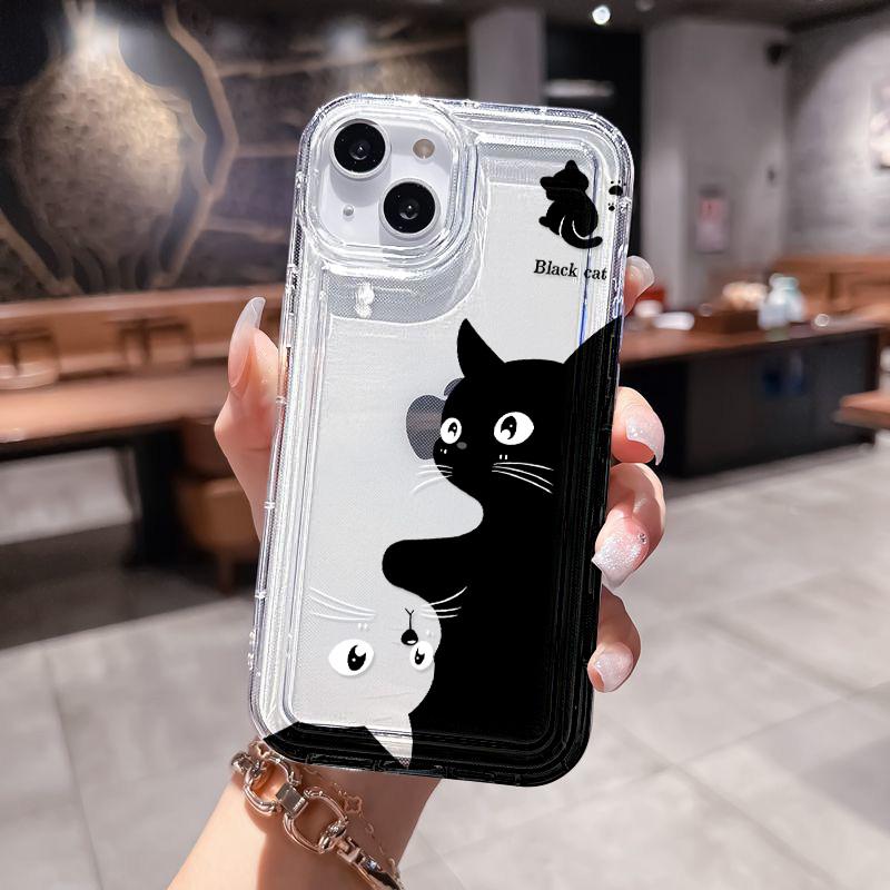 Silicon Cat Case For Samsung A54 5G A53 A52 A34 A33 A32 A24 A23 A22 A14 A13 A12 A05 S23 Ultra S22 Plus S21 S20 FE Fundas Covers