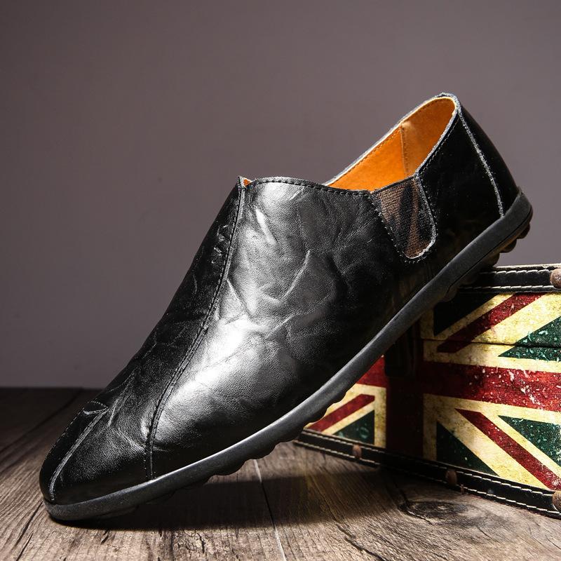 

Мужская обувь весна и осень новая повседневная деловая кожаная обувь ленивая рабочая обувь обувь для вождения обувь для папы дышащая обувь Doudou 44