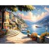 CHENISTORY Oil Painting Seaside House Drawing On Canvas HandPainted Art Gift DIY Pictures Coloring By Number Kits Home Decoratio