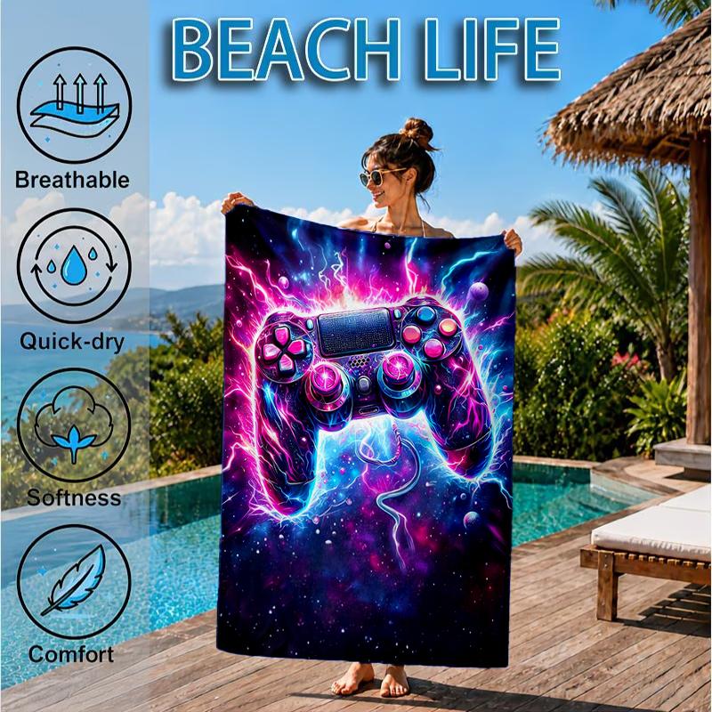 Colorful Gaming Adventure Beach Towel, Microfiber Beach Towel, Perfect For Pool, Beach, Travel, Home Decor Beach Party Fan Gifts